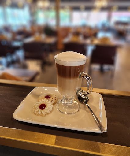 A layered latte